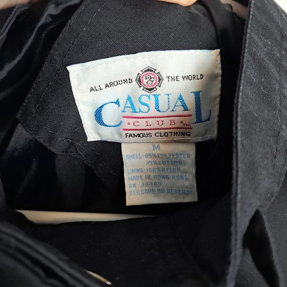 Vintage Casual Club Black Neon Stripes 80s Oversized Bomber Jacket Sz Medium - Picture 4 of 6